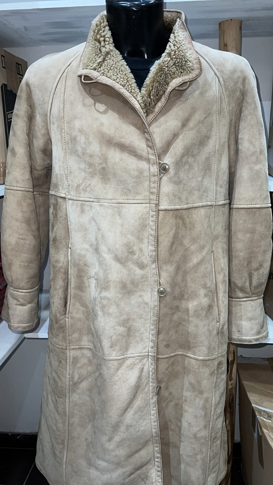 Smile Sheepskin Used Pre-owned Woman Brown Size 48 MGS554PI