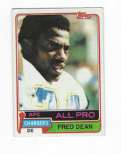 1981 TOPPS FRED DEAN #520 SAN DIEGO CHARGERS
