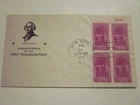 US COVER WASHINGTON FDC SCOTT 854 PLATE BLOCK OF 4 THERMOGRAPHED CACHET