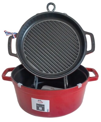 Staub Cerise In Cocotte Grill Hot Pot Cocotte Enamel Cast