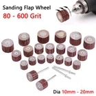 80 - 600 Grit Sanding Flap Wheel Φ10-20mm Abrasive Discs For Dremel Rotary Tool