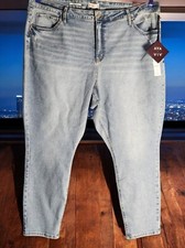 Ava Viv Women s Plus Size Blue High Rise Skinny Distressed Denim Jeans