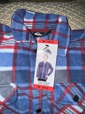 Quicksilver Boy Youth Fleece Shirt Jacket In Size M 10/12 B50