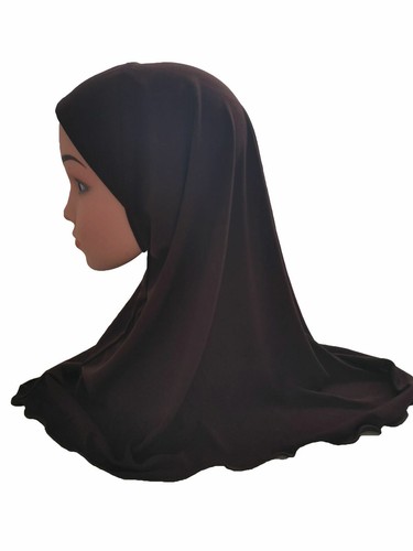 Muslim Kids Girls Hijab Scarf Islamic Children Hot Drilling Scarf Headscarf 2-6Y - Picture 85 of 132