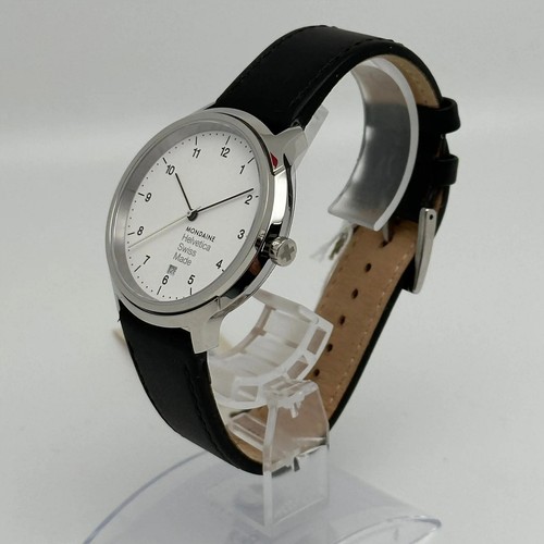 Mondaine Helvetica No1 Regular Steel White Dial Mens Quartz Watch MH1.R2210.LB - Picture 3 of 5