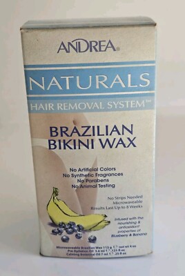 Andrea Naturals Hair Removal System Brazilian Bikini Wax Blueberry Banana