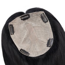 100 Remy Human Hair Topper Toupee Hairpiece Wigs Clip In Silk Base Large 15x16