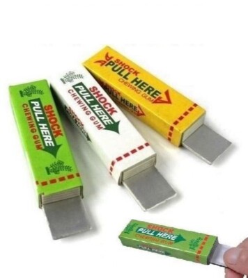 3 pieces Shocking Gum -Shocking Electric Shock Novelty Bubble Gum Prank Trick