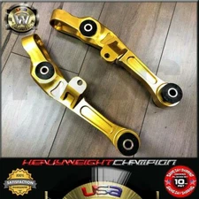 for 03-09 350Z Z33 G35 Coupe Front Control Arm Billet Solid Upgrade Bushing Gold