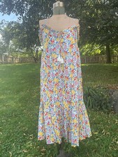 J Crew Reimagined Fruit Print Cotton Midi Sundress Size S NWT
