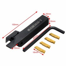 MGEHR1616-3 Lathe Cut-Off Grooving Parting Tool Holder + 4x MGMN300 Inserts KF