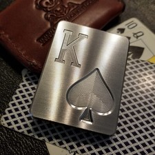 KING of SPADES - Muck Monkeys Poker Card Guard Protector Chip - (Case Included)