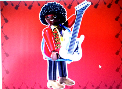 Playmobil,MAN WITH GUITAR,JIMMI HENDRIX,Series #11 Figure,DISCONTINUED