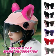 2Pcs/Pair Creative Cute Motorcycle Helmet Cat Ears Motocross Sticker Accessories