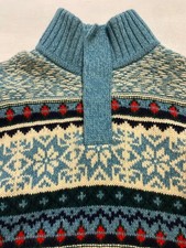 Men  s Tommy Hilfiger 100 Lambswool Long Sleeve Fair Isle Sweater M Never Worn