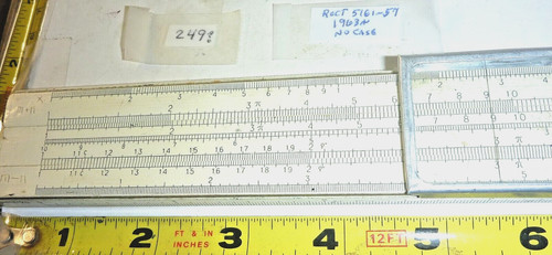 Vtg USSR Slide Rule - rOCT 5161-57  1963r Laminate 25 cm Scales - No Case   #249
