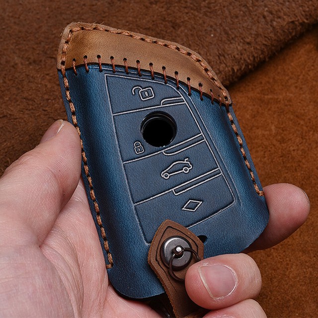 Genuine Leather Blade Smart Key Case Fob Holder Shell Car ...