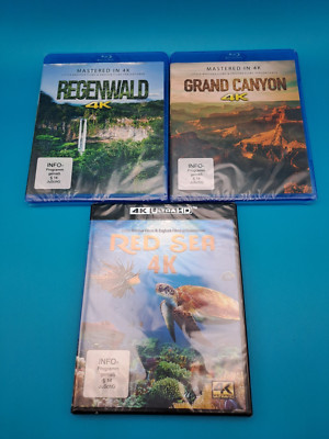BLU RAY Regenwald 4K + Red Sea 4K + Grand Canyon 4K verschweißt NEU