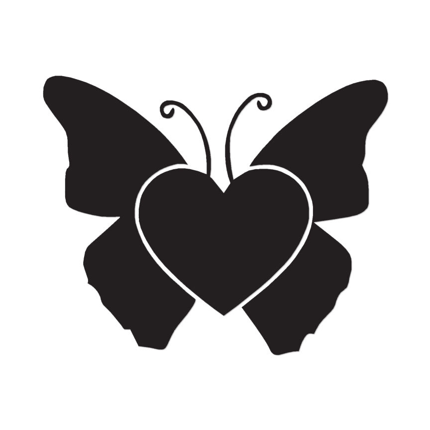 Butterfly Heart - Vinyl Decal Sticker - Multiple Color & Sizes