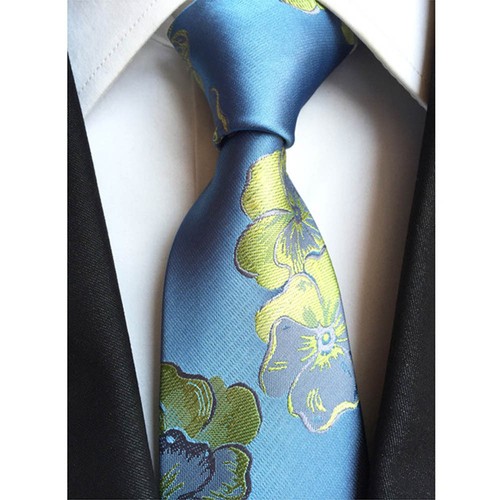 Men's Flower Floral Paisley 8CM Wide Neck Tie Wedding Party Business Necktie - Picture 3 of 15