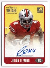 2021 Onyx Football Julian Fleming #CAJF RC Auto Penn State 
