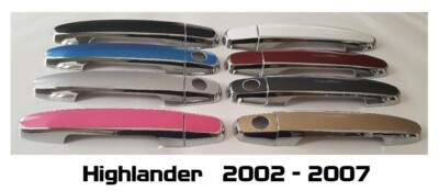 Custom Chrome & Color Door Handle Overlays 2003-2011 Toyota Highlander U CHOOSE 