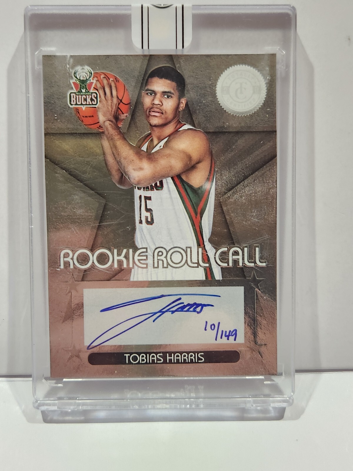 TOBIAS HARRIS  2015-16 Panini Replay #12TCRRC-86 #/149 Manufacturer Buyback Auto