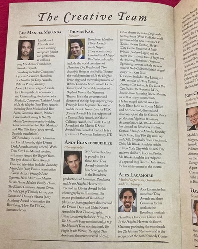 Sammlung London West End Theater Skripte - Programm aus Hamilton - Bild 3 von 11