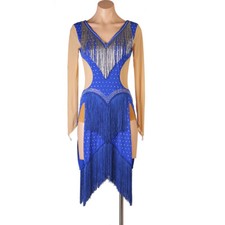 Latin Dance Dress Salsa Tango Cha cha Ballroom Rhinestone Competition Dress F710