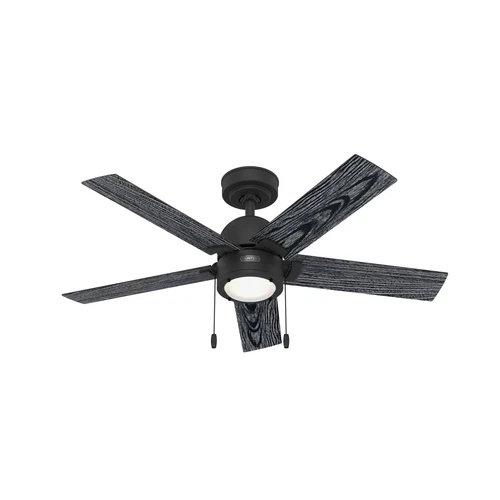Hunter 44 inch Erling Matte Black Ceiling Fan with LED Light Kit and Pull Chain - Picture 13 of 13