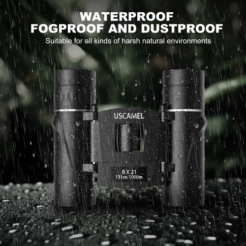 Compact Waterproof 8X21 Binoculars for Adults & Kids - Ideal for Outdoor Activit - Imagen 4 de 12