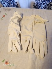 VAN RALLTE LADIES WHITE NYLON DRESS GLOVES UNLINED SIZE 6