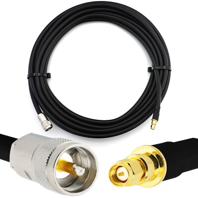 SMA Stecker auf PL259 UHF Koaxialkabel HF400 Flexibles (LMR-400UF equivalent)