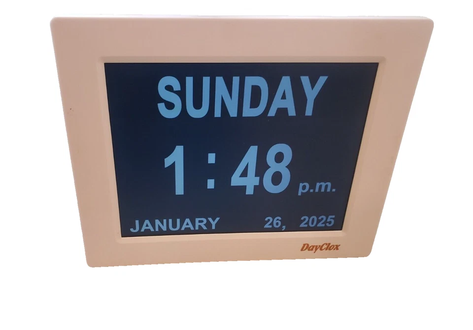 8" HD  Day Clox Digital Calendar Day Clock - Image 2 of 4