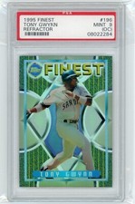 1995 Topps Finest Refractor #196 Tony Gwynn PSA 9 OC