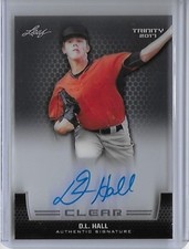 2017 Leaf Trinity Draft D.L. HALL Clear Acetate Charcoal Auto RC Orioles