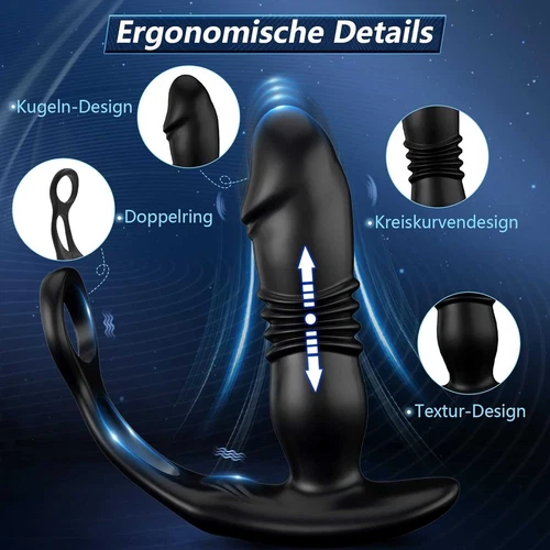 Male Prostate Massager APP Vibrator Thrusting Anal Butt Plug Dildo Sex Toys Men - Picture 16 of 24