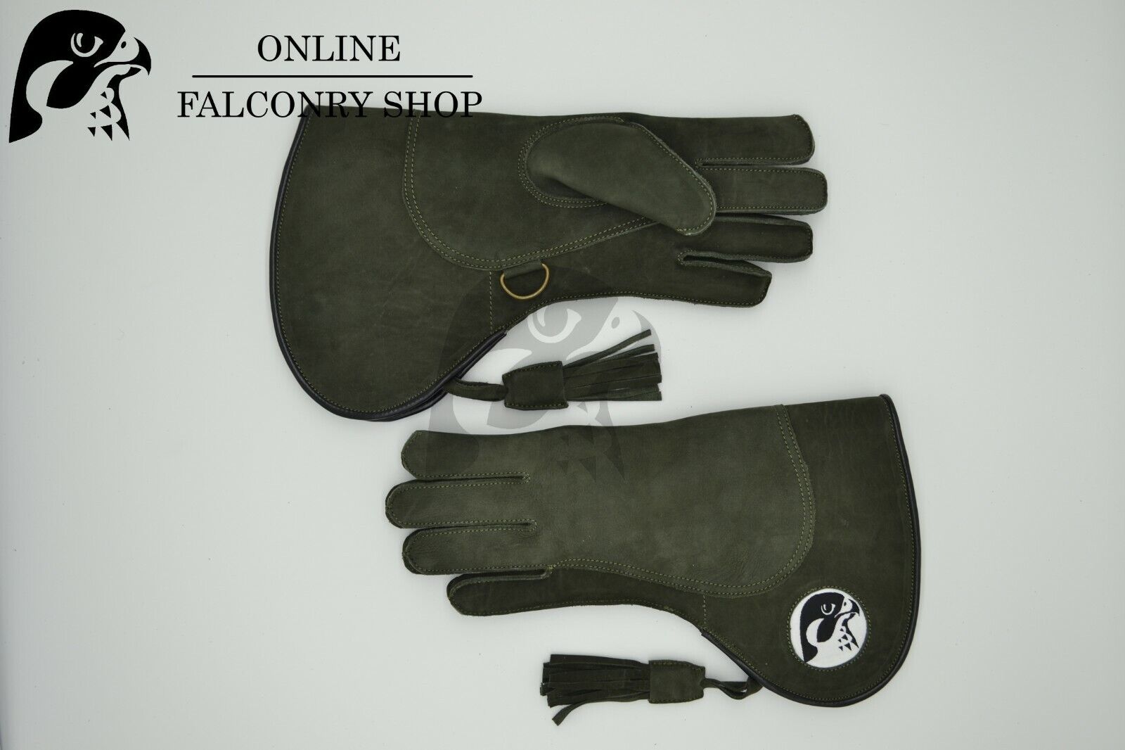 OFS Green Nubuck Double Layer, Fur Lined Glove Size Small