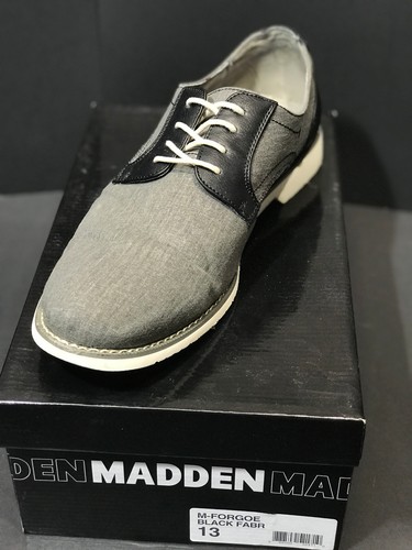 Zapatos Oxford de tela gris/negra Madden para hombre M-Forgoe talla EE. UU. 13 M? - Imagen 3 de 6