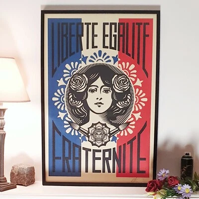 Shepard Fairey (OBEY) - Liberté Egalité Fraternité - SIGNED Open Edition - 2026 - Photo 1/4