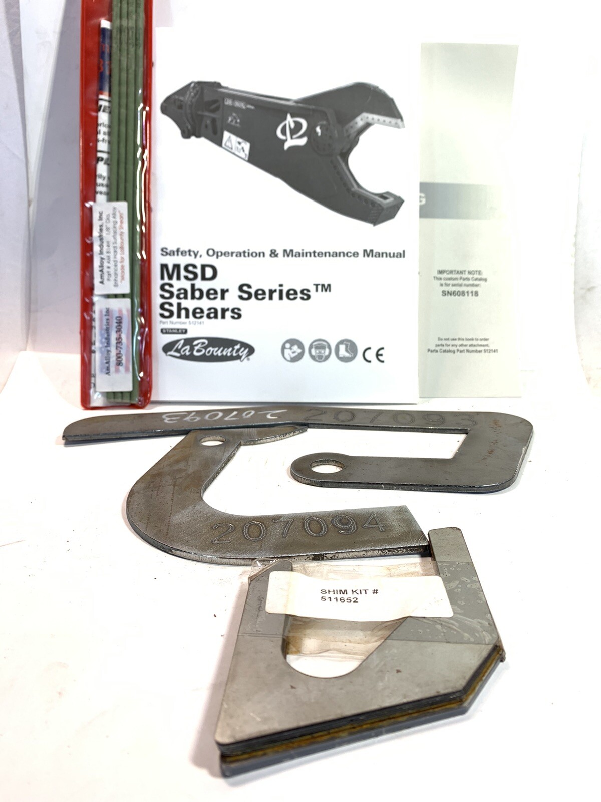 LaBounty MSD-Saber Series Shears Operation-Maintenance Parts Manual &amp; Shim Kit | eBay