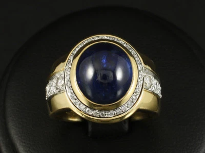 Wunderschöner Brillant Saphir Ring ca. 9,40ct 16,2g 750/- Gelbgold/Weißgold - Bild 1 von 4