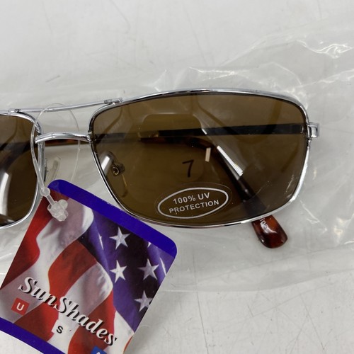 SunShades USA Kids Sunglasses UV Protection Silver Frame Brown Lenses (7) - Picture 6 of 7