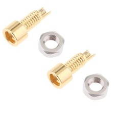 2pcs MMCX Female Socket Headset Earphone Wire Screw Connector with Nut