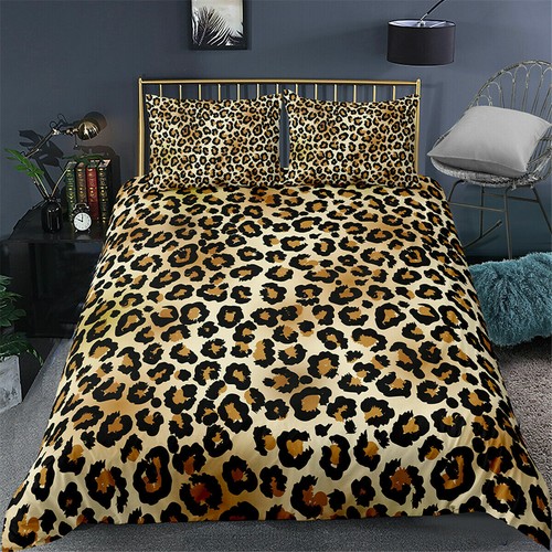 3D Leopard Print Bedding Set Duvet 