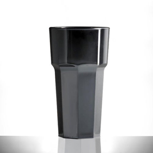 Elite Remedy Hi Ball Tall Black Glass Unbreakable Polycarbonate Tumbler 12oz X36