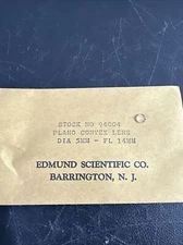 Edmund Scientific Plano Convex Lens DIA 5MM- FL 14MM