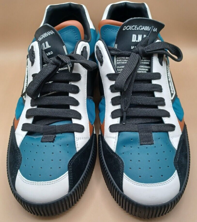 DOLCE & GABBANA Shoes Multicolor Leather DNA Sneakers Men SZ 9 | eBay