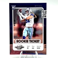 2021 Contenders Optic Simi Fehoko Rookie Ticket RC #90 Cowboys