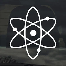 Atomic Symbol Custom Vinyl Sticker Decal Radiation Fallout Nuclear Energy